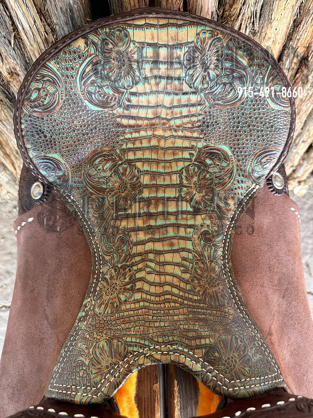 Sheridan Breakaway Saddle Chocolate Imitation Gator