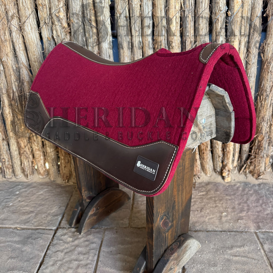 Burgundy Contoured Felt Pad Blanket