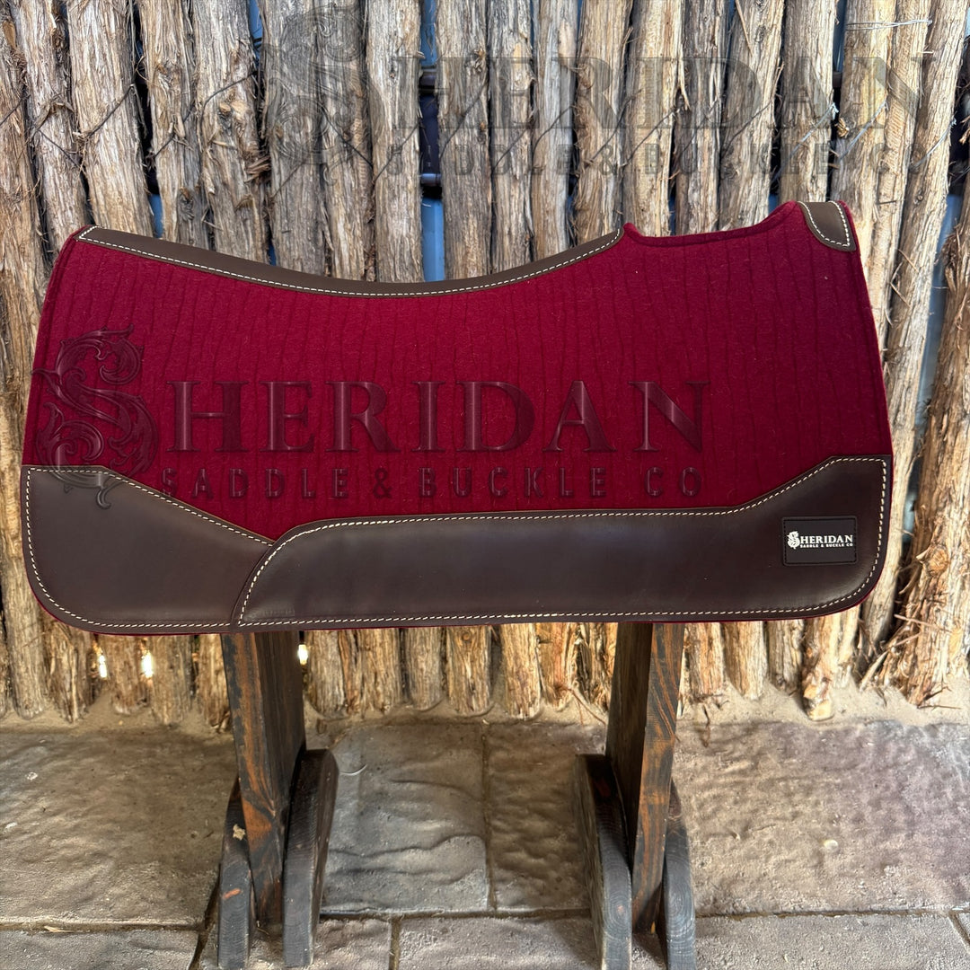 Burgundy Contoured Felt Pad Blanket