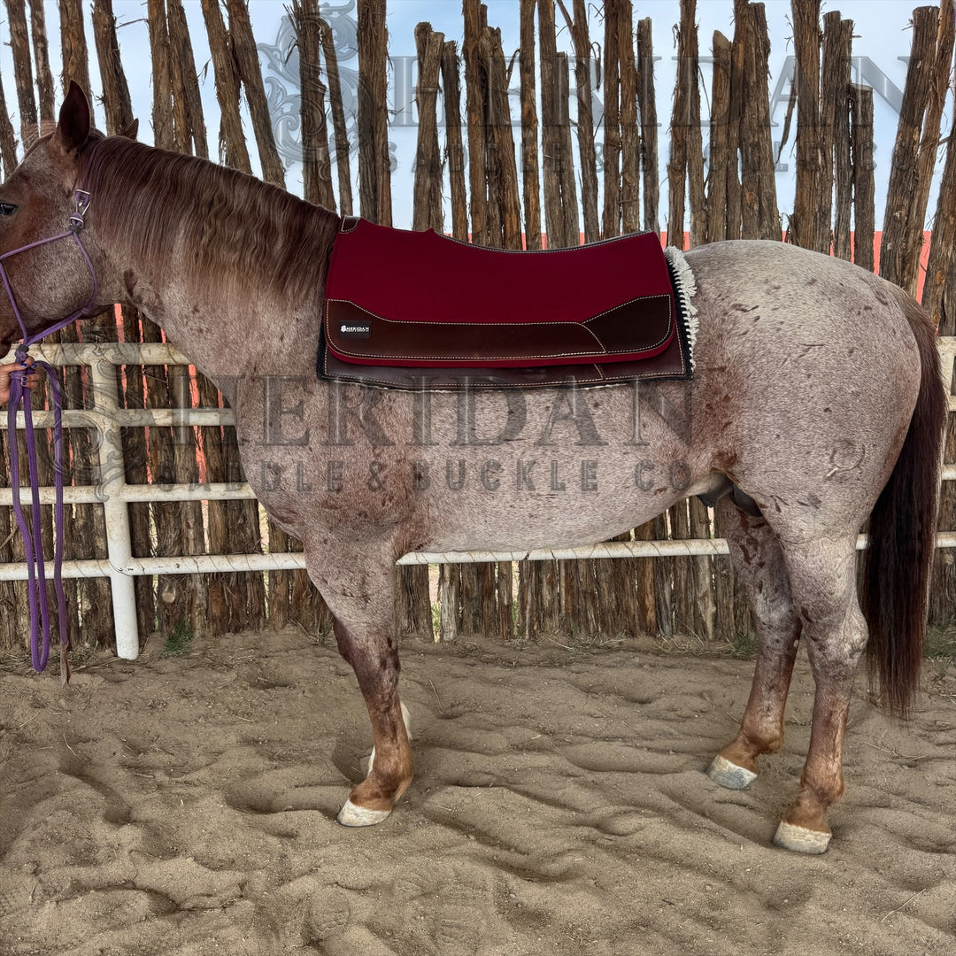 Burgundy Contoured Felt Pad Blanket