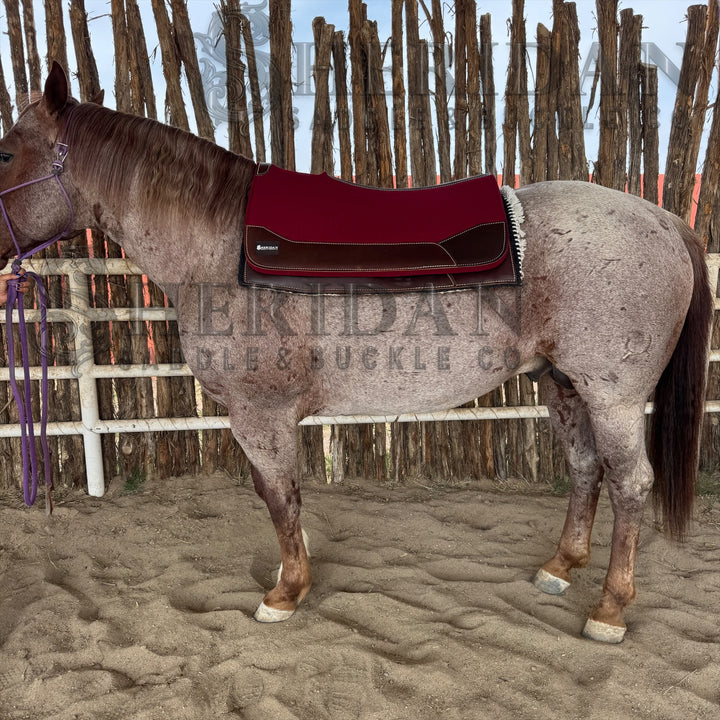 Burgundy Contoured Felt Pad Blanket