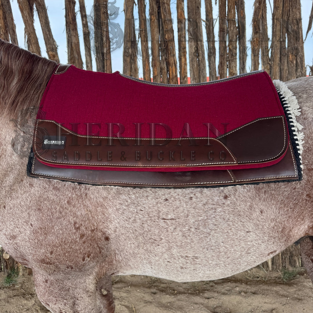 Burgundy Contoured Felt Pad Blanket