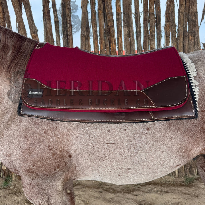 Burgundy Contoured Felt Pad Blanket