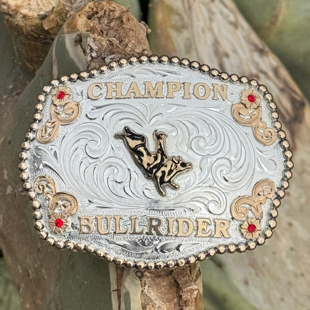 In-Stock Champion Bull Rider Buckle (3.5"x4.5")