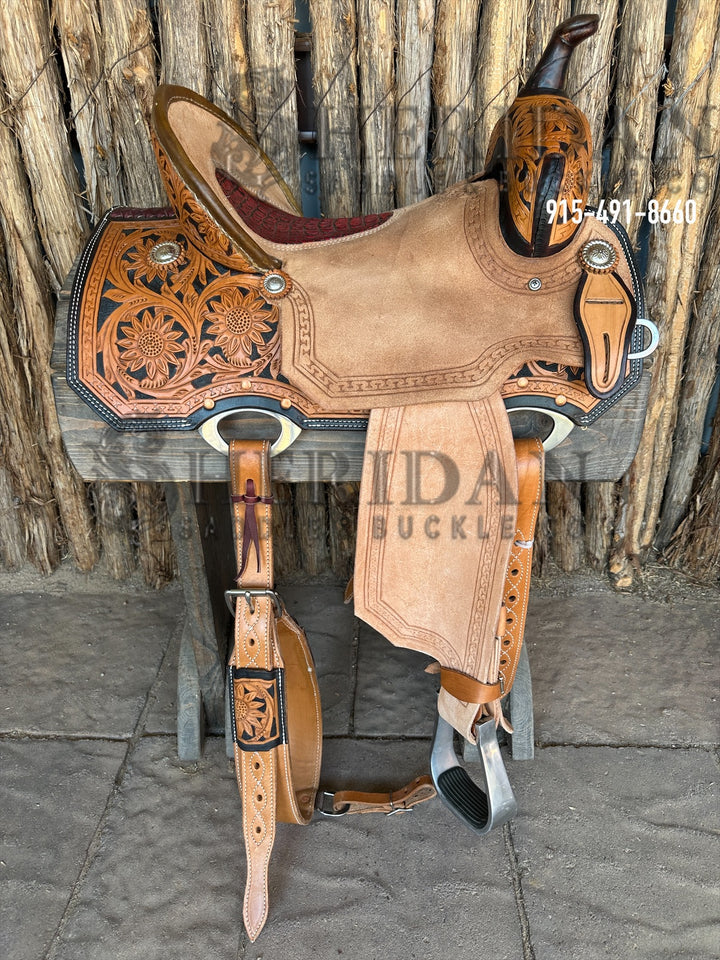 Sheridan Barrel Racing Saddle Sunflower Red Seat