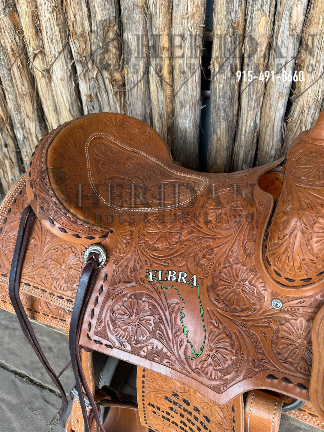 Sheridan Team Roping Saddle Full Tooled Buckstitch