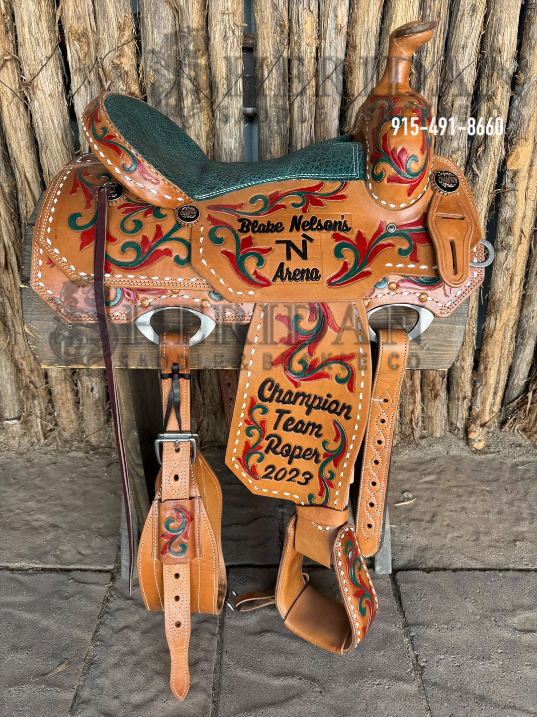 Sheridan Team Roping Saddle FullTribal Tooling
