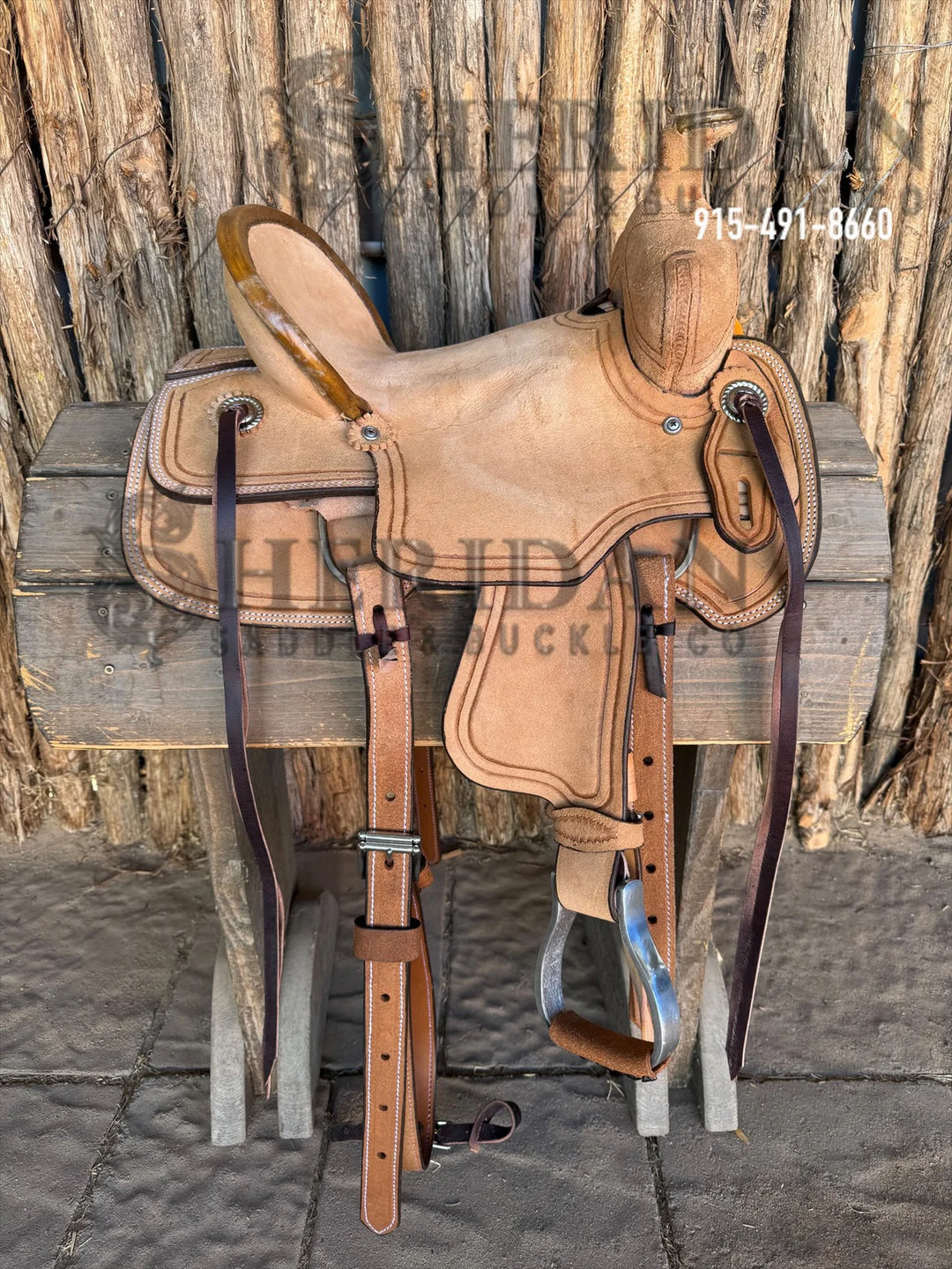 $550- 12" Sheridan Youth Ranch Saddle Pencil Roll