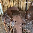 Load image into Gallery viewer, Sheridan Team Roping Saddle Chocolate/In Seat Rig