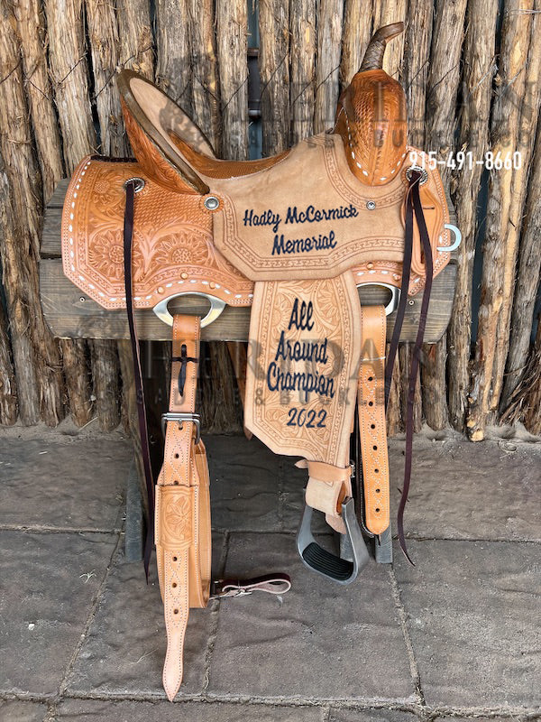 Sheridan Barrel Racing Saddle White Buckstitch