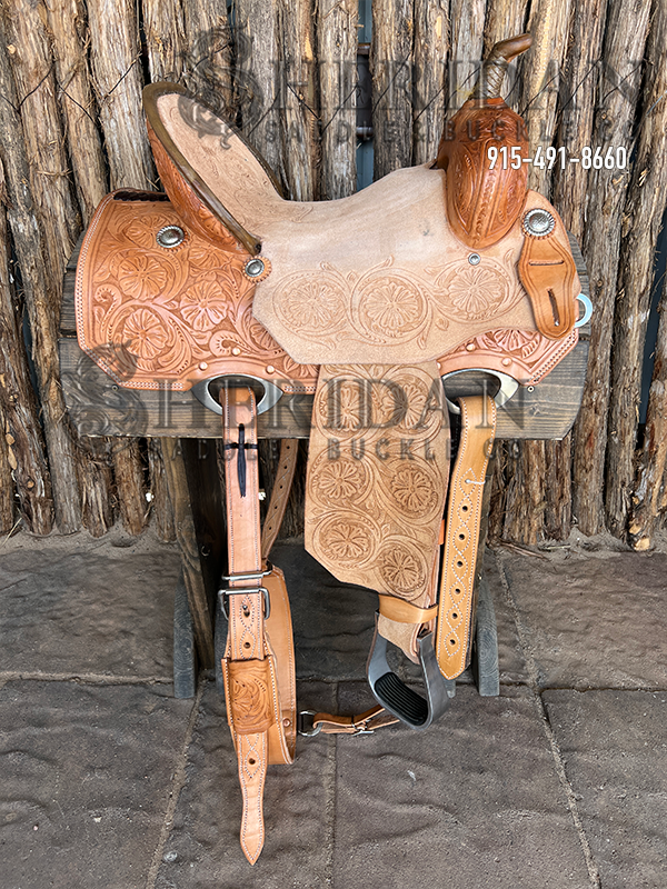 Sheridan Barrel Racing Saddle Tooled Roughout