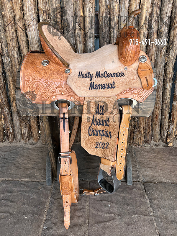 Sheridan Barrel Racing Saddle Tooled Roughout