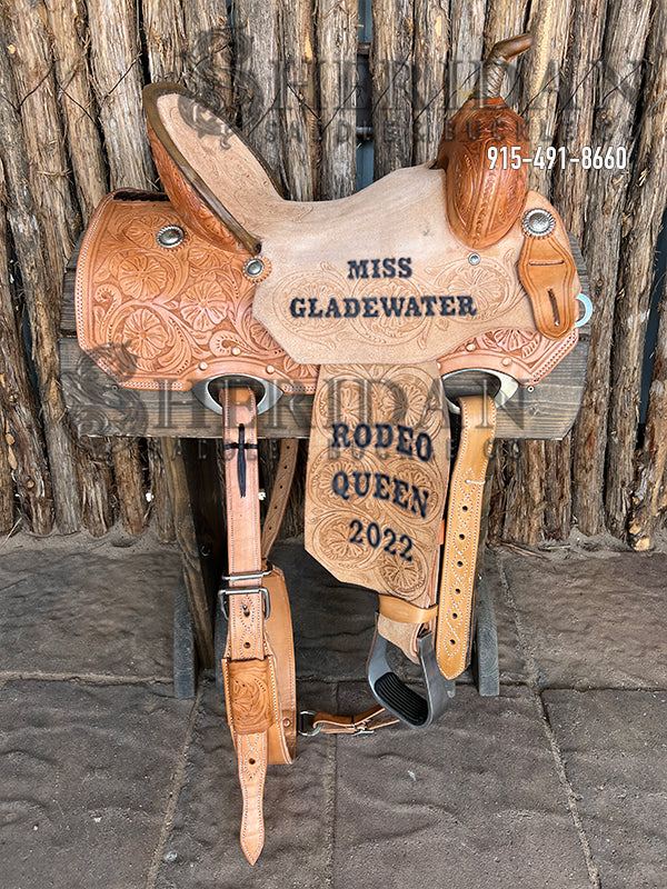 Sheridan Barrel Racing Saddle Tooled Roughout