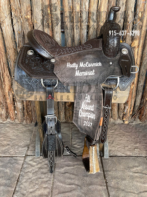 Sheridan Ranch Cutter Saddle Chocolate Double Flower/45