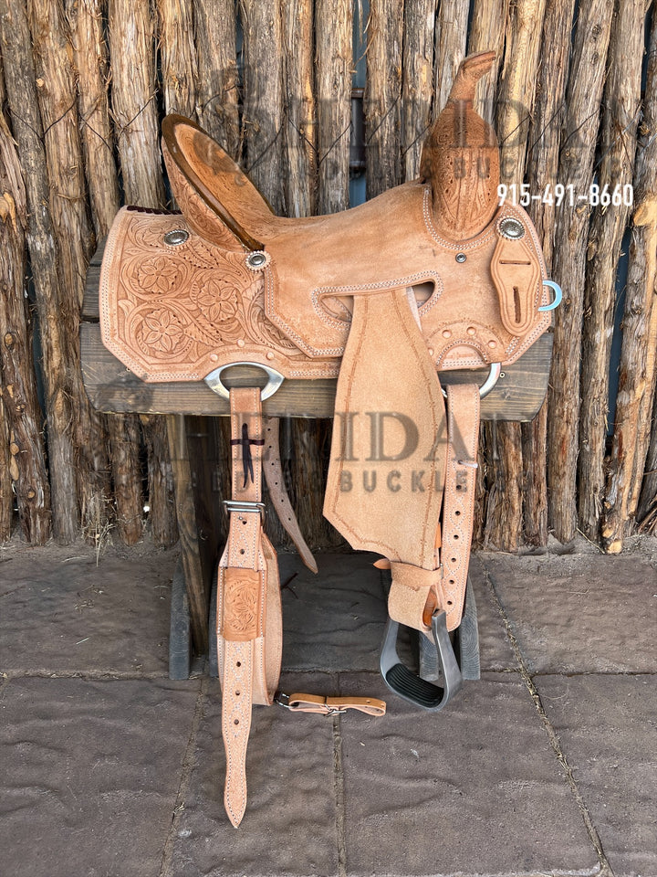 Sheridan Barrel Racing Saddle Full Roughout