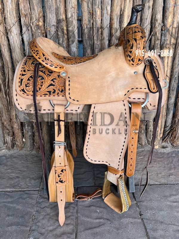 Sheridan Ranch Cutter Saddle Sunflower/Buckstitch