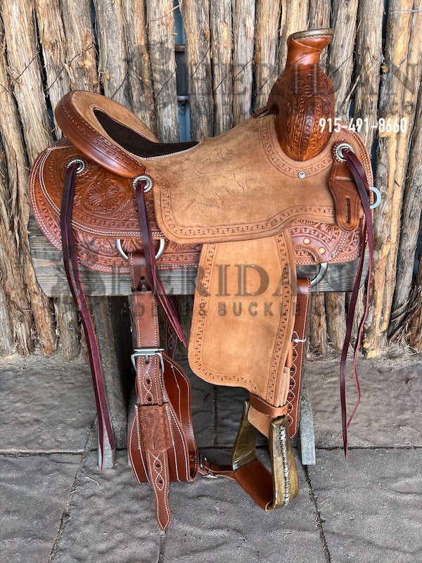 Sheridan Ranch Saddle Inlay Seat/Medium Horn Wild Rose