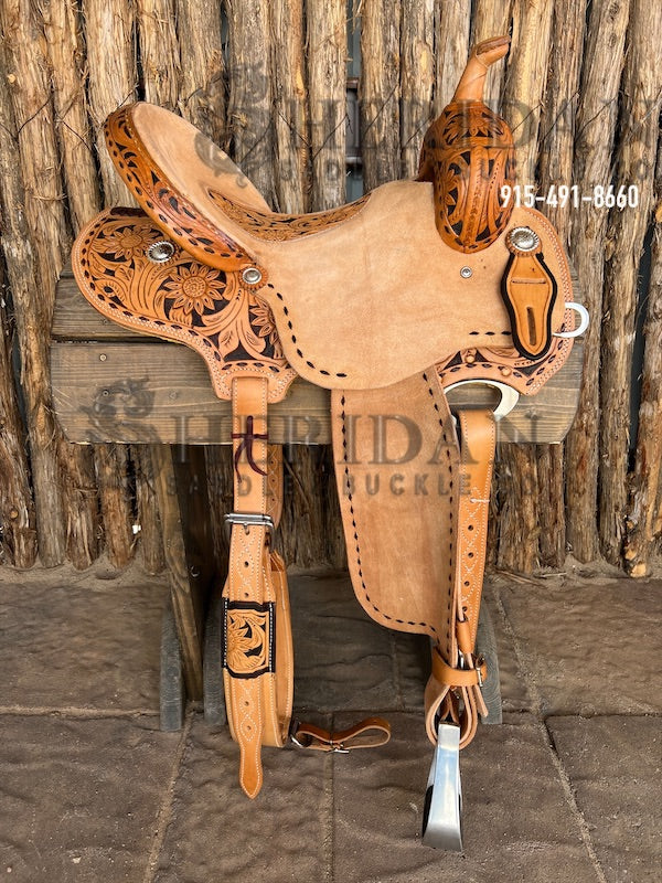 Sheridan Barrel Racing Saddle Sunflower/Buckstitch