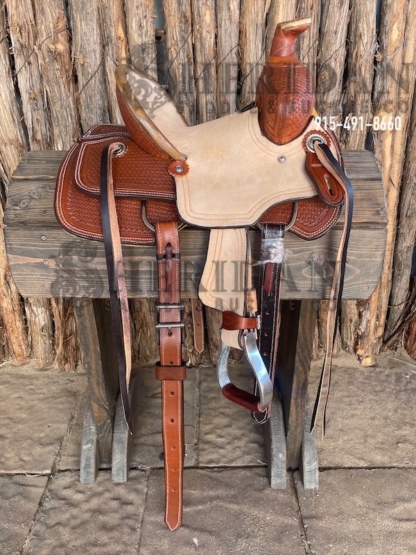 10" Sheridan Youth Ranch Saddle Basket/Pencil Roll