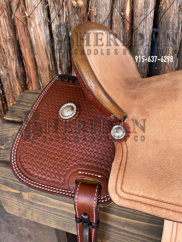 10" Sheridan Youth Barrel Racing Saddle Basket/Hard Seat