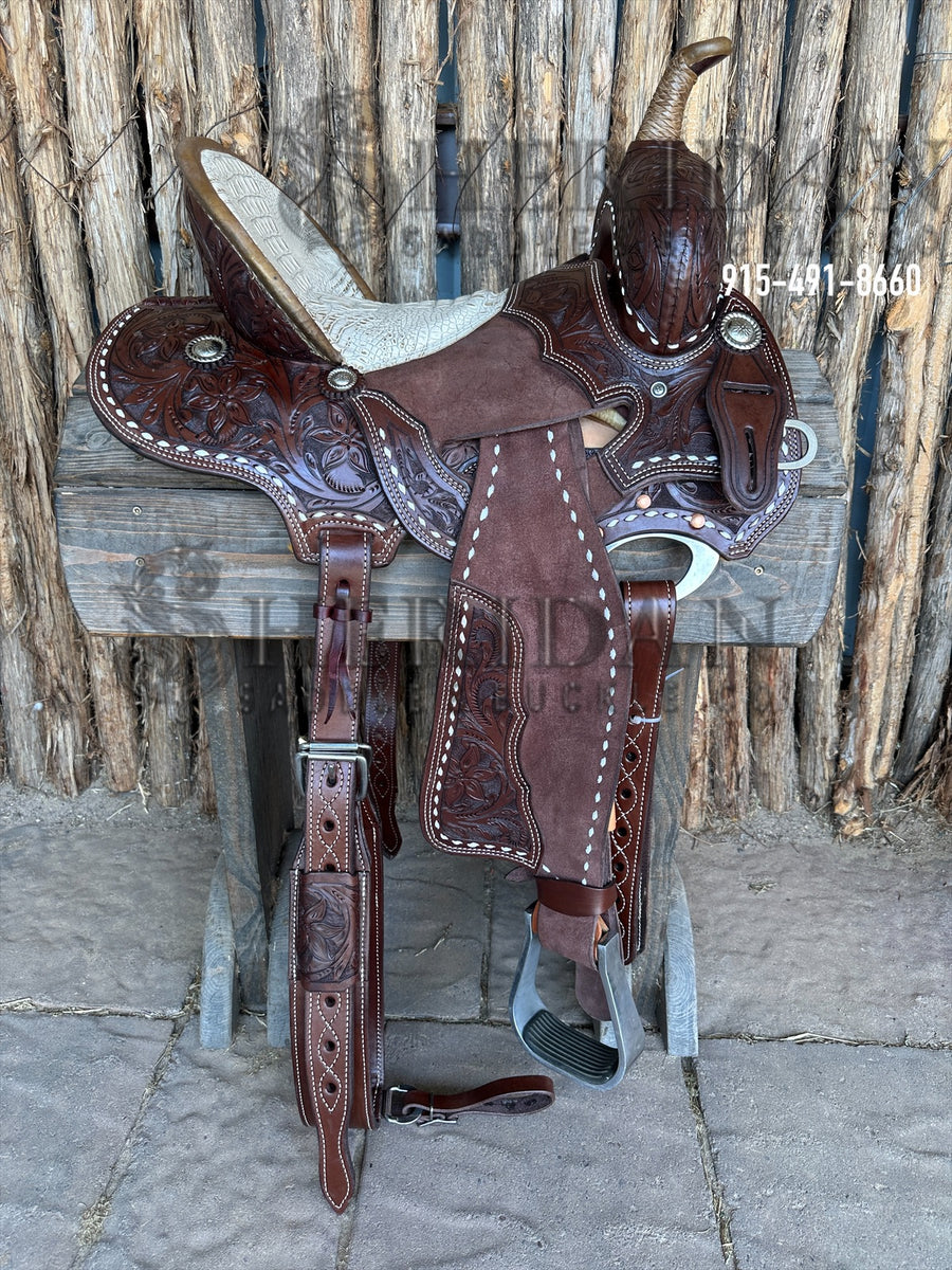 Sheridan Barrel Racing Saddle Chocolate In Seat Rig