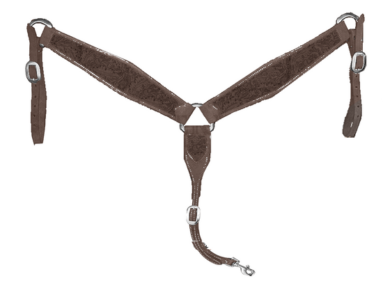 3-Piece Heavy Duty - Chocolate Roughout Breast Collar