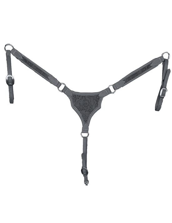 Gladiator - Black Roughout Breast Collar