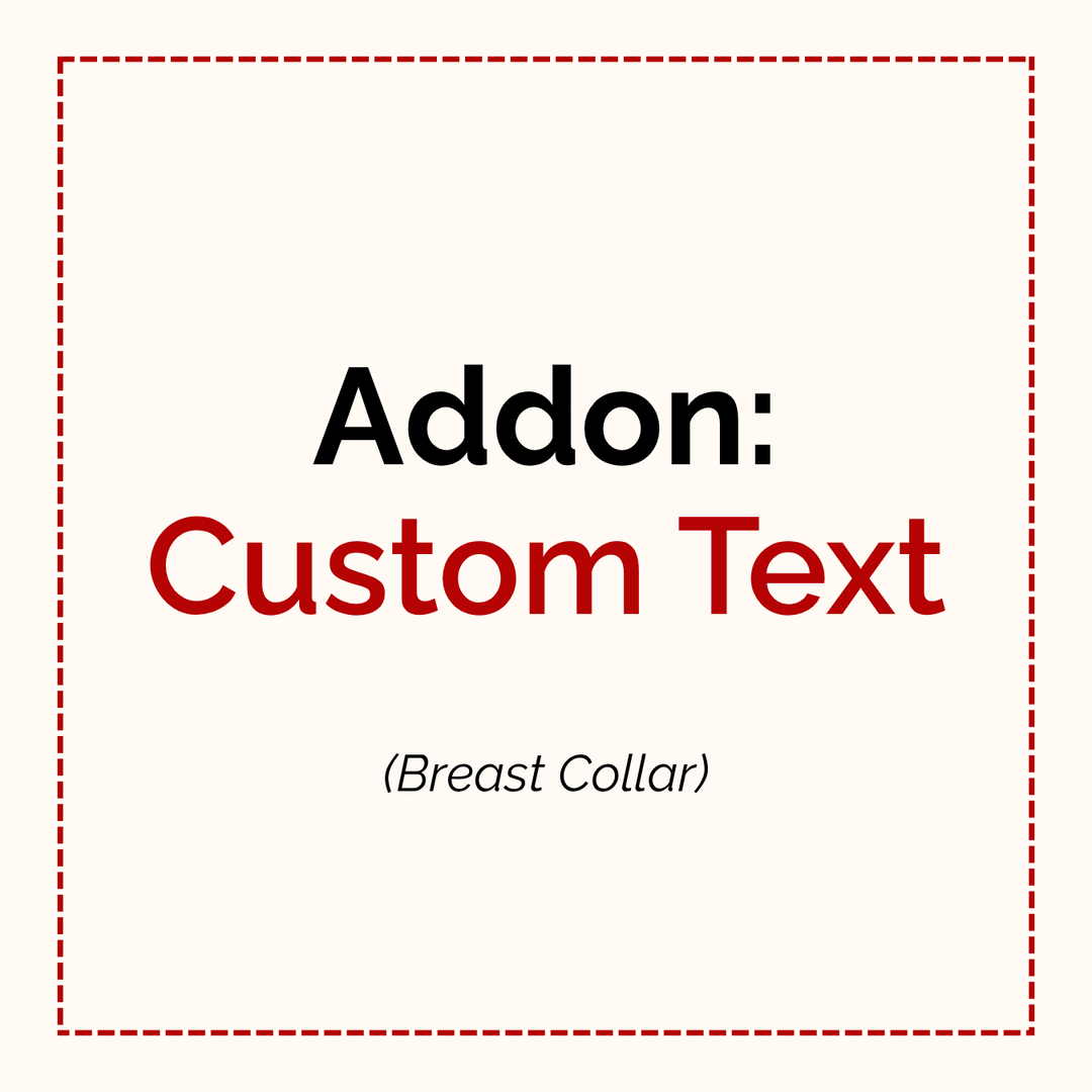 Addon: Custom Text Breast Collar