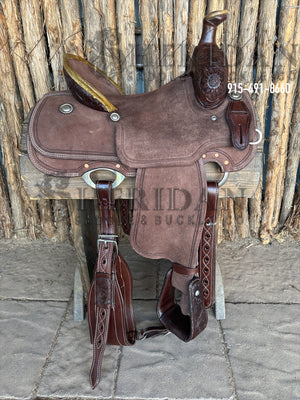 Sheridan Team Roping Saddle Chocolate/In-Skirt Rigging