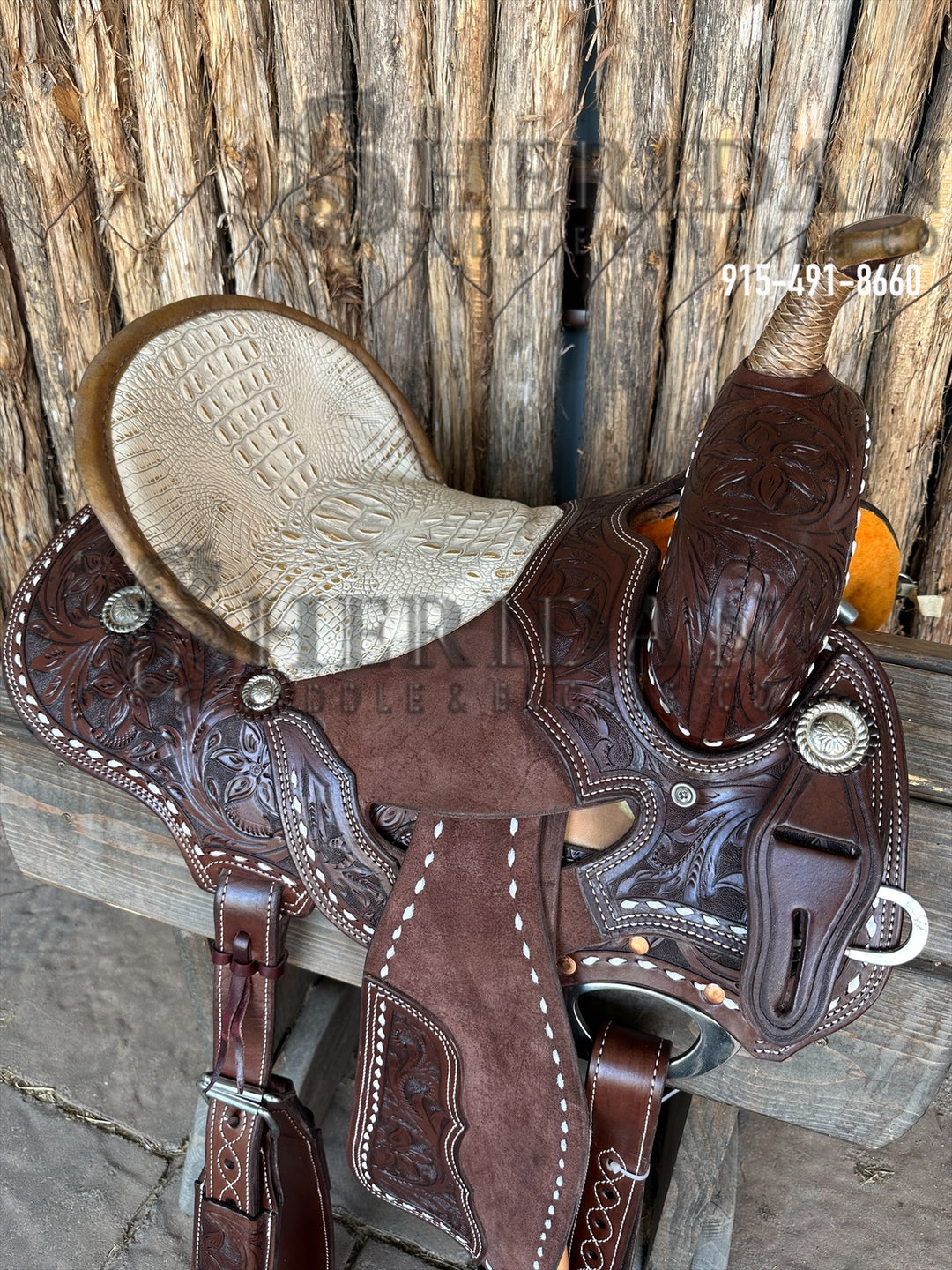 Sheridan Barrel Racing Saddle Chocolate In Seat Rig