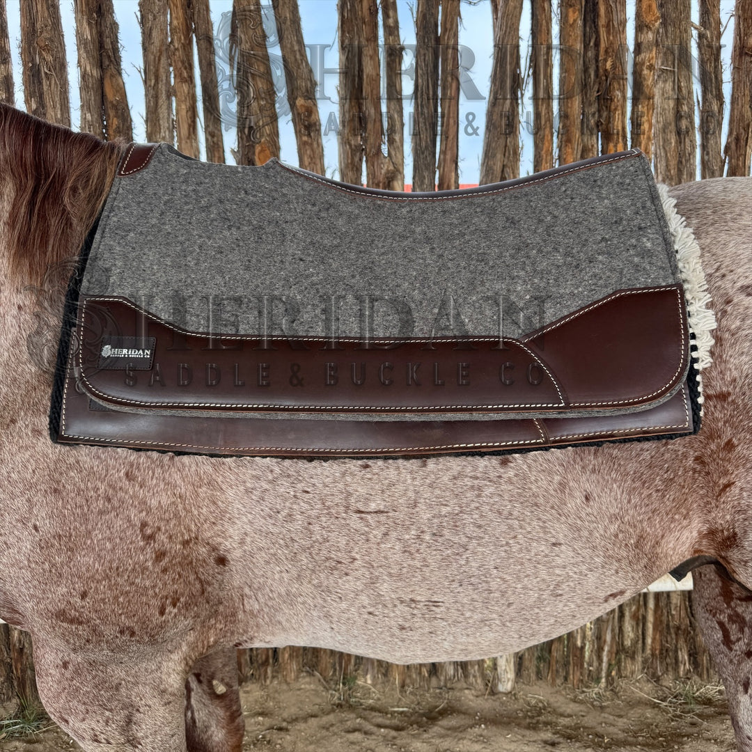 Grey Charcoal Contoured Felt Pad Blanket