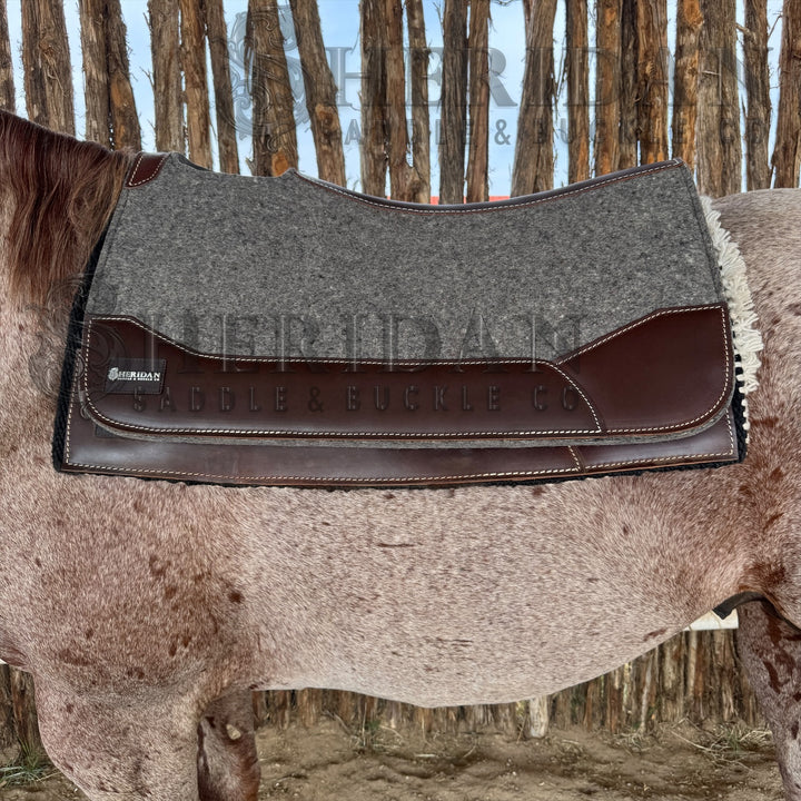 Grey Charcoal Contoured Felt Pad Blanket