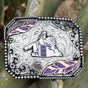 In-Stock Buckle Crushed Purple Stones (3.5"x4.5")