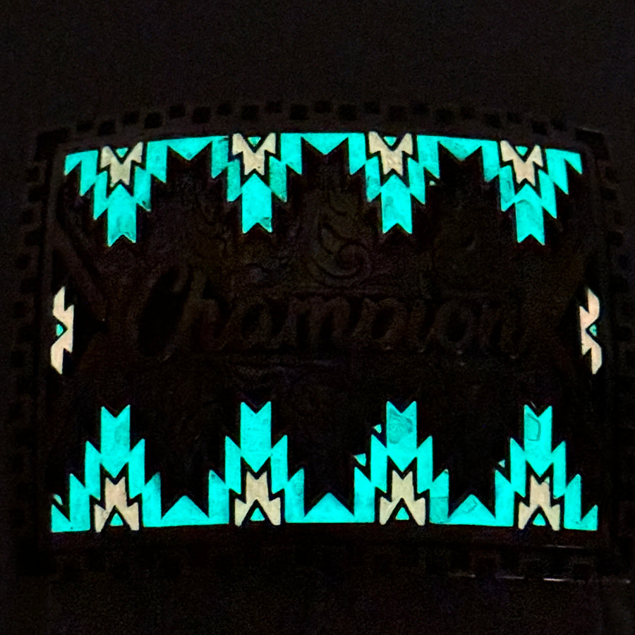 In-Stock Champion Buckle GLOW IN THE DARK (3.5"x4.5")