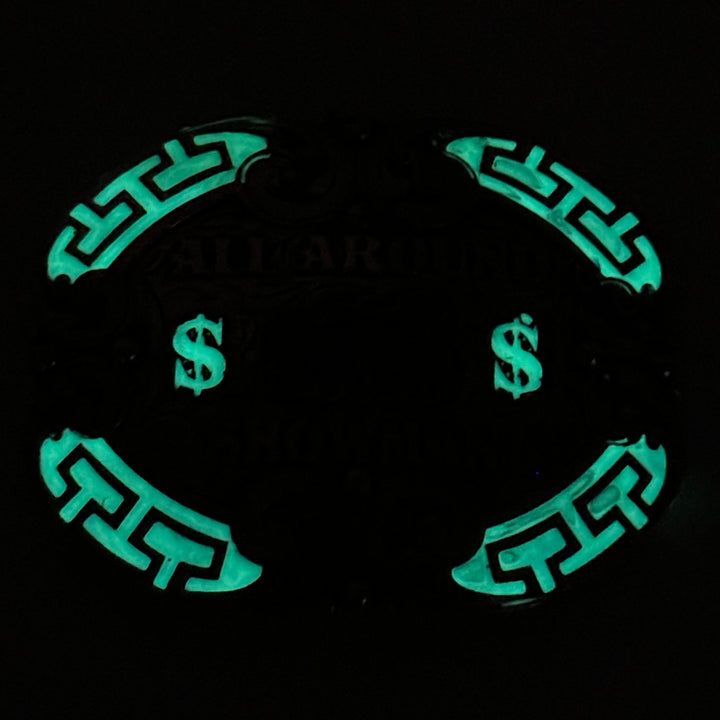 In-Stock All Around Showman Buckle  GLOW IN THE DARK (3.5"x4.5")