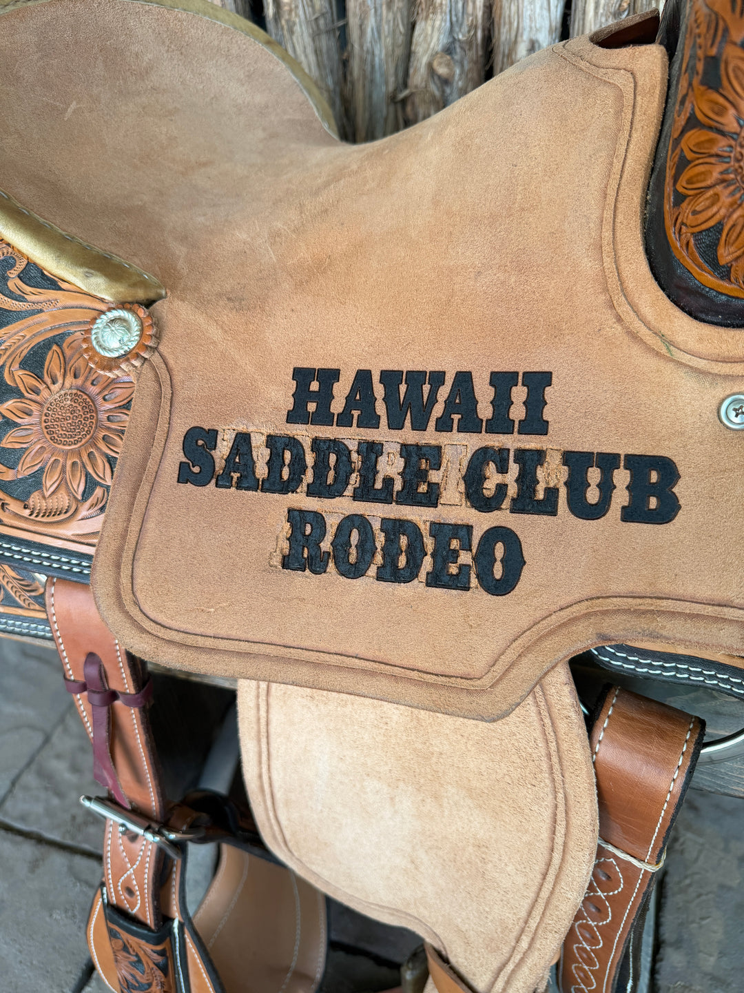 $625 - 14" Sheridan Team Roper Saddle Messed Up Lettering
