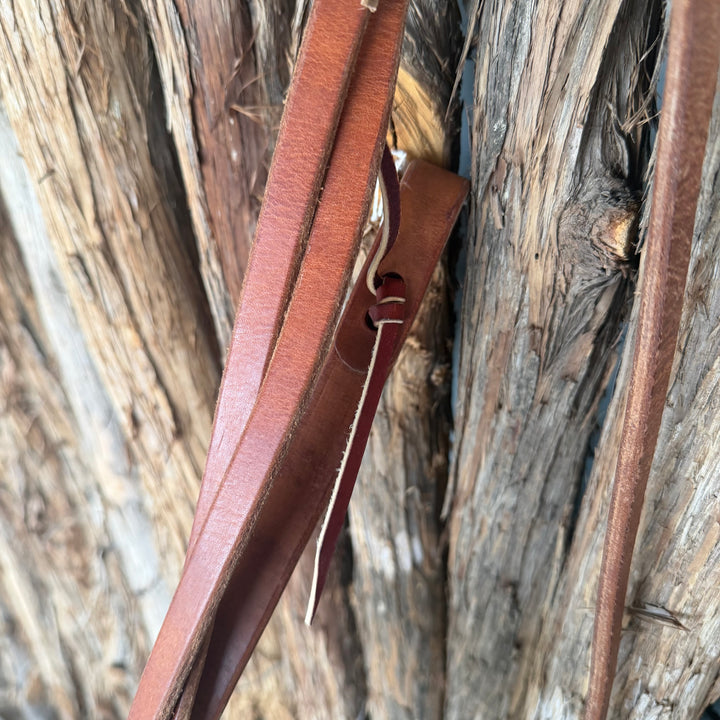Ready to Ship Leather Tappered Reins 8ft