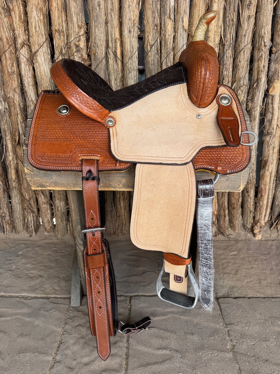 $690- 15" Sheridan Barrel Racing Saddle 4" Cantle