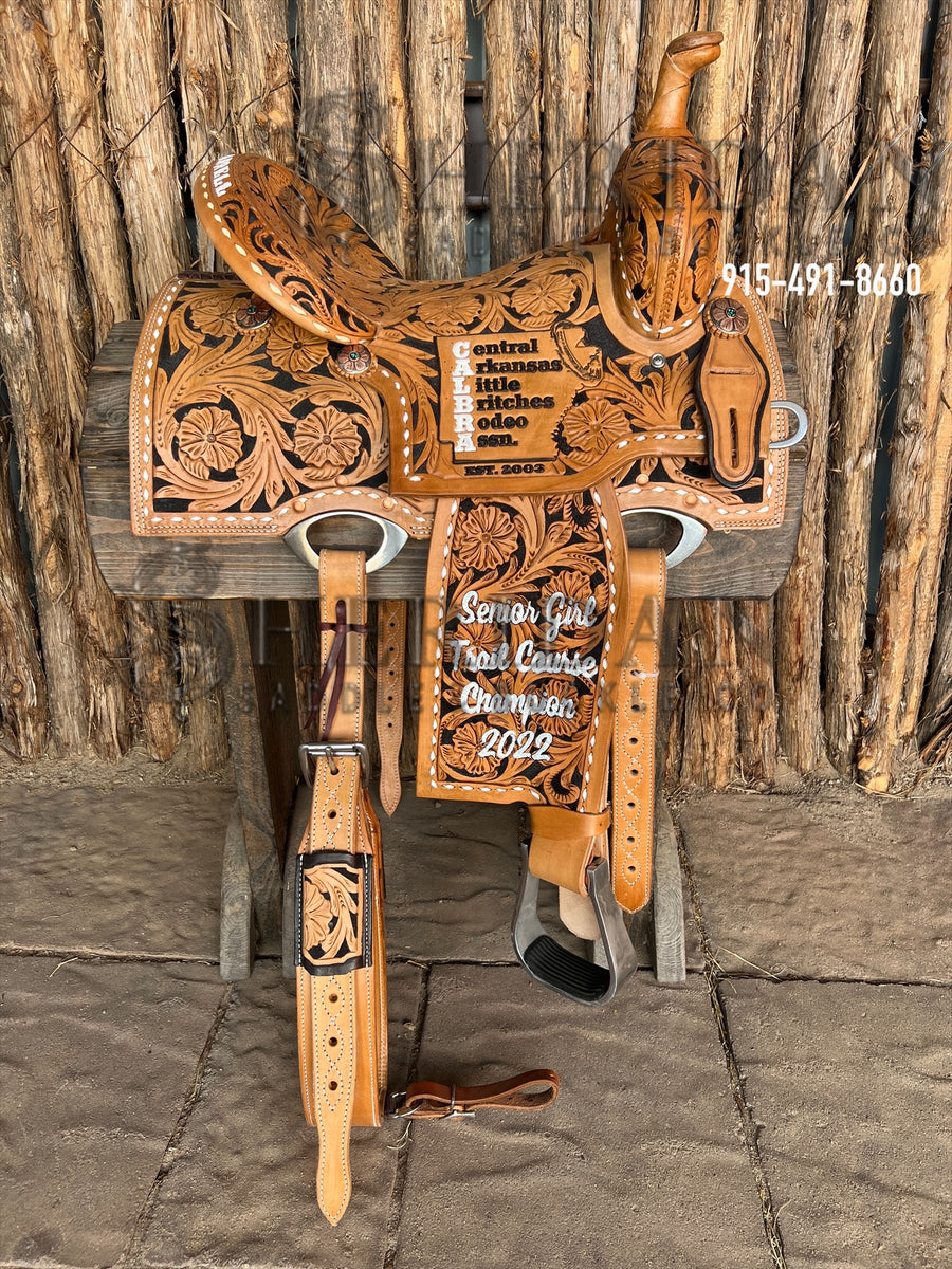 Sheridan Barrel Racing Saddle Full Tooled All Over