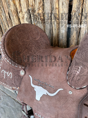 Sheridan Barrel Racing Saddle Chocolate Tooled Roughout