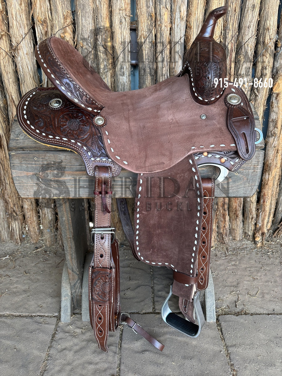 Sheridan Barrel Racing Saddle Chocolate Buckstitch