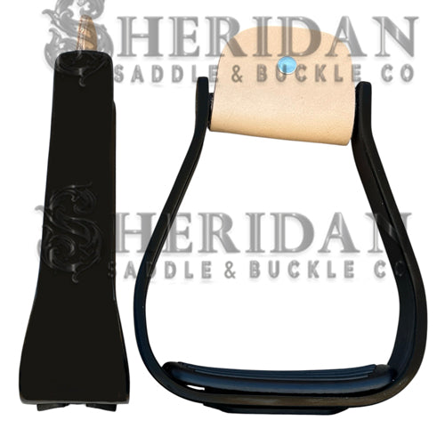 Black Barrel Racing Stirrups