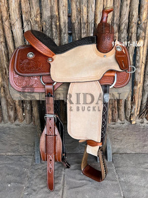 $800- 13.5" Sheridan Team Roper Saddle