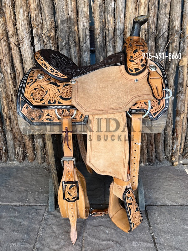 $950- 15.5" Sheridan Team Roper Saddle