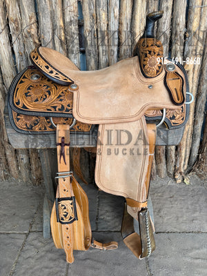 Sheridan Team Roping Saddle Sunflower/Hard Seat