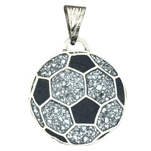 Custom Soccer Ball Crushed Stone Pendant