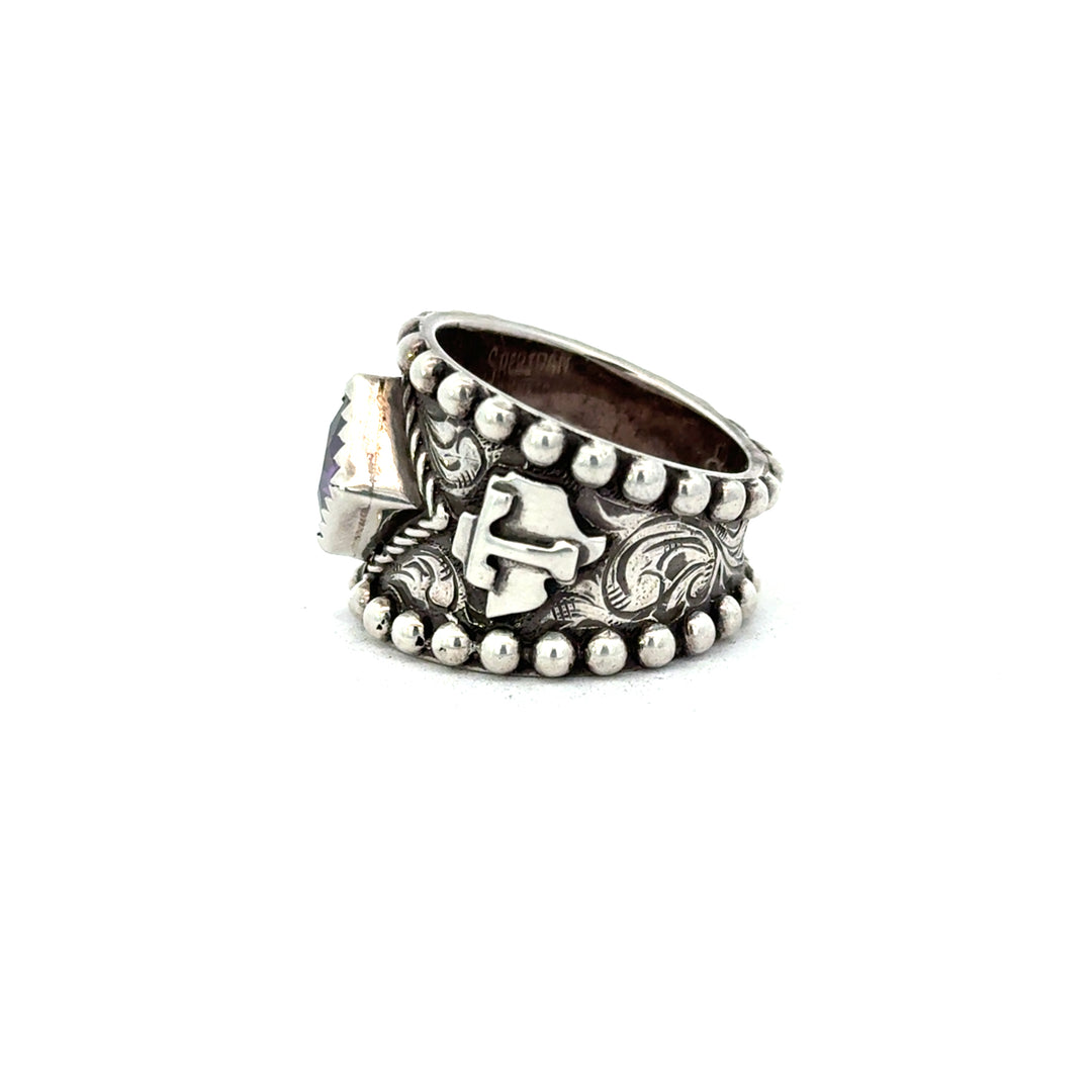 In-Stock Ring (Size 8.5) Purple Stone