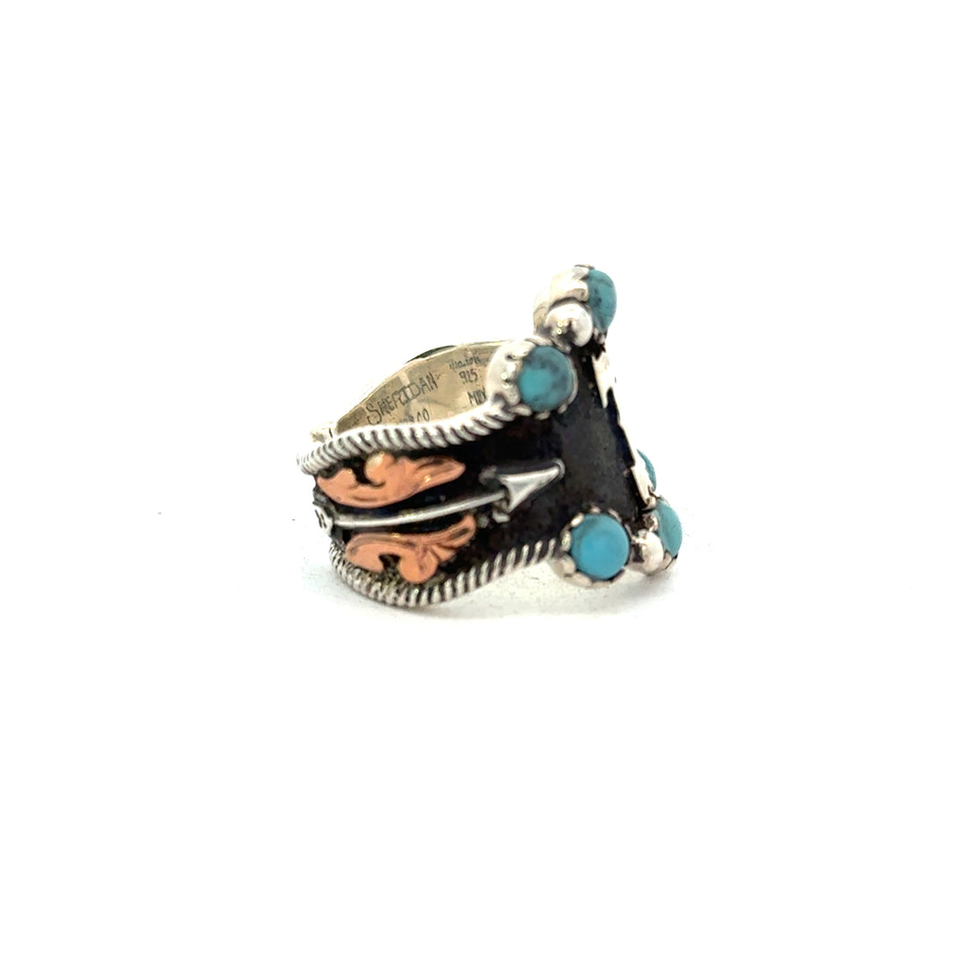 In-Stock Ring (Open Back 5-8) Turquoise Stones