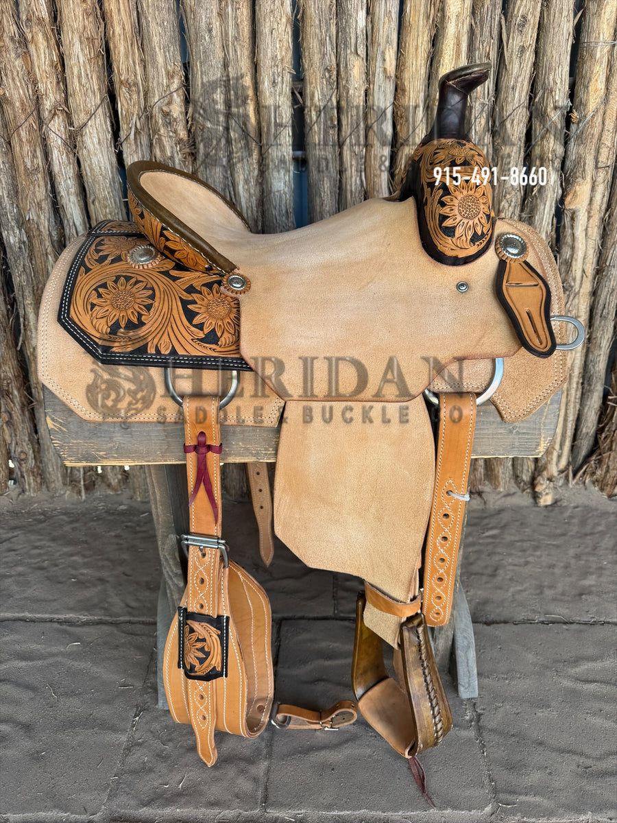 $950- 15.5" Sheridan Team Roper Saddle