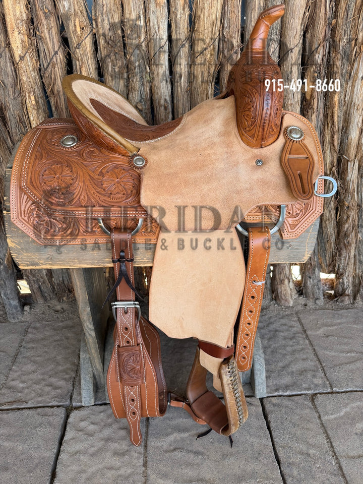 $975- 16.5" Sheridan Ranch Cutter Saddle